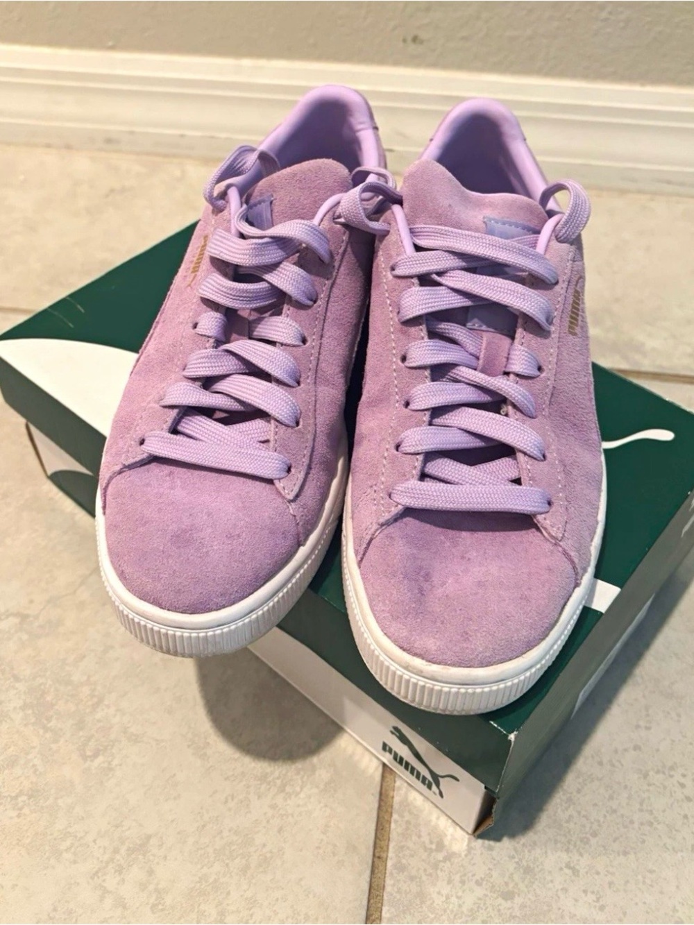 Puma Women's Suede Sneakers in Lavender